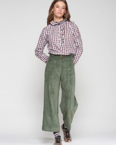 Pantalón Dorin pana verde caza