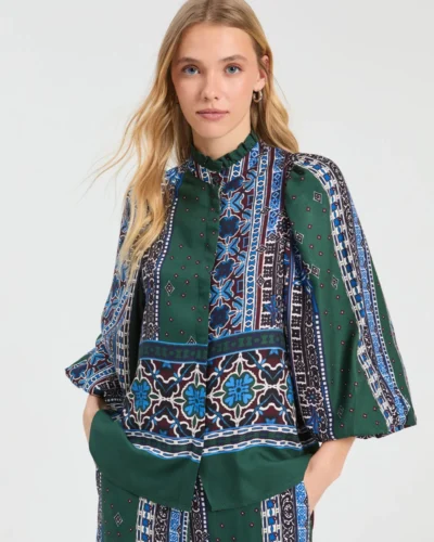 Camisa Tatiana cenefas y flores