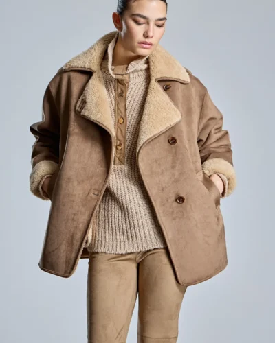 Chaquetón camel doble faz con borreguito