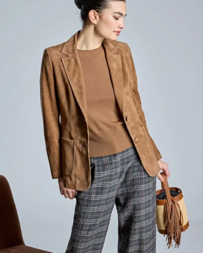 Blazer de ante camel