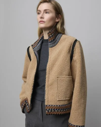 Chaqueta reversible Aldo Martins camel vista frontal